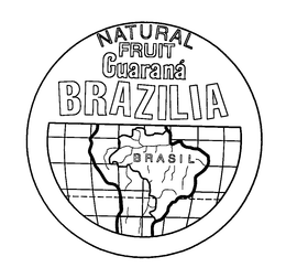 NATURAL FRUIT GUARANA BRAZILIA BRASIL trademark