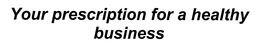 YOUR PRESCRIPTION FOR A HEALTHY BUSINESS trademark