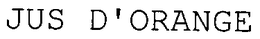 JUS D'ORANGE trademark
