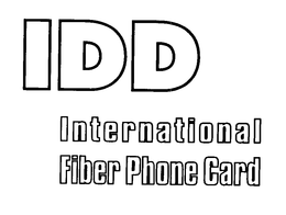 IDD INTERNATIONAL FIBER PHONE CARD trademark