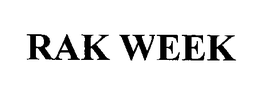 RAK WEEK trademark