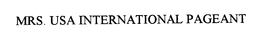 MRS. USA INTERNATIONAL PAGEANT trademark