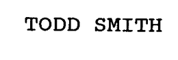TODD SMITH trademark