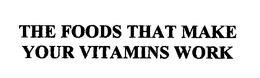 THE FOODS THAT MAKE YOUR VITAMINS WORK trademark