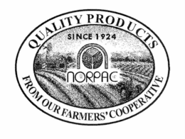 NORPAC QUALITY PRODUCTS FROM OUR FARMERS' COOPERATIVE SINCE 1924 trademark