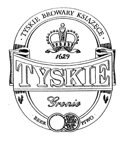 TYSKIE TYSKIE BROWARY KSIAZECE 1629 GRONIE BEER PTWO CUM EXIMIA LAUDE trademark