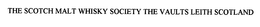 THE SCOTCH MALT WHISKY SOCIETY THE VAULTS LEITH SCOTLAND trademark