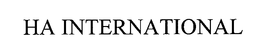 HA INTERNATIONAL trademark