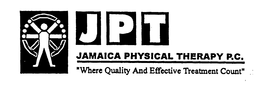 JAMAICA PHYSICAL THERAPY P.C. JPT WHERE QUALITY AND EFFECTIVE TREATMENT COUNT trademark