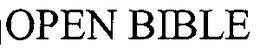 OPEN BIBLE trademark