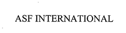 ASF INTERNATIONAL trademark