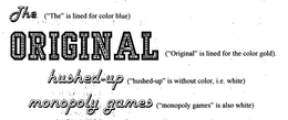 THE ORIGINAL HUSHED UP MONOPOLY GAMES trademark