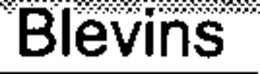 BLEVINS trademark
