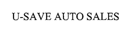 U-SAVE AUTO SALES trademark