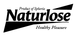 PRODUCT OF SPHERIX NATURLOSE HEALTHY PLEASURE trademark