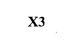 X3 trademark