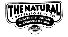 THE NATURAL CONFECTIONERY CO. NO ARTIFICIAL COLOURS NO ARTIFICIAL FLAVOURS BINKA'S trademark