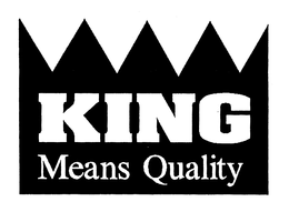 KING MEANS QUALITY trademark