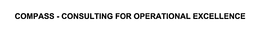 COMPASS - CONSULTING FOR OPERATIONAL EXCELLENCE trademark