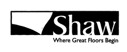SHAW WHERE GREAT FLOORS BEGIN trademark