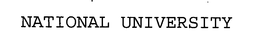NATIONAL UNIVERSITY trademark