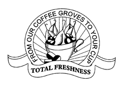FROM OUR COFFEE GROVES TO YOUR CUP TOTAL FRESHNESS trademark