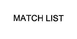 MATCH LIST trademark