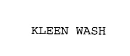 KLEEN WASH trademark