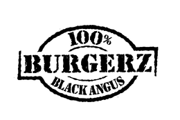 100% BURGERZ BLACK ANGUS trademark