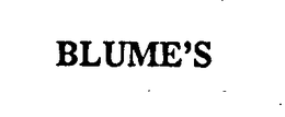 BLUME'S trademark