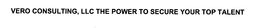 VERO CONSULTING, LLC THE POWER TO SECURE YOUR TOP TALENT trademark