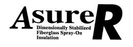 ASURER DIMENSIONALLY STABILIZED FIBERGLASS SPRAY-ON INSULATION trademark