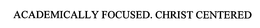 ACADEMICALLY FOCUSED. CHRIST CENTERED trademark