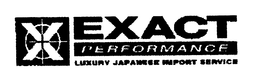 X EXACT PERFORMANCE LUXURY JAPANESE IMPORT SERVICE trademark