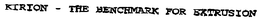 KIRION - THE BENCHMARK FOR EXTRUSION trademark