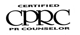 CPRC CERTIFIED PR COUNSELOR trademark