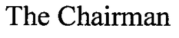 THE CHAIRMAN trademark