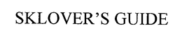 SKLOVER'S GUIDE trademark