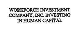 WORKFORCE INVESTMENT COMPANY, INC. INVESTING IN HUMAN CAPITAL trademark