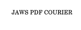 JAWS PDF COURIER trademark