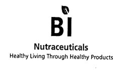 BI NUTRACEUTICALS HEALTHY LIVING THROUGH HEALTHY PRODUCTS trademark