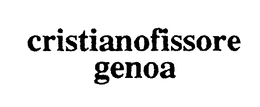 CRISTIANOFISSORE GENOA trademark
