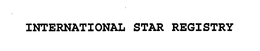 INTERNATIONAL STAR REGISTRY trademark