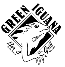 GREEN IGUANA BAR & GRILL SOUTH TAMPA EST.1990 trademark