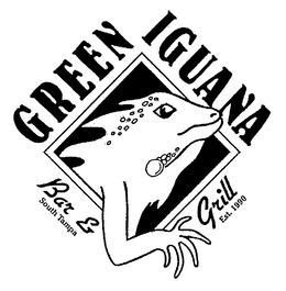 GREEN IGUANA BAR & GRILL SOUTH TAMPA EST. 1990 trademark