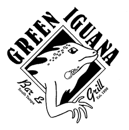 GREEN IGUANA BAR & GRILL SOUTH TAMPA EST. 1990 trademark