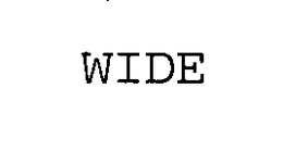 WIDE trademark