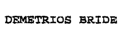 DEMETRIOS BRIDE trademark