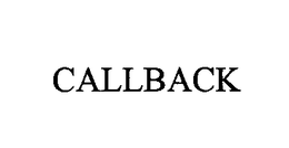 CALLBACK trademark