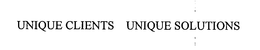 UNIQUE CLIENTS UNIQUE SOLUTIONS trademark